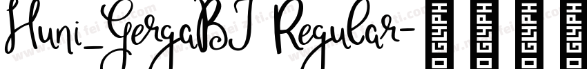 Huni_GergaBI Regular字体转换